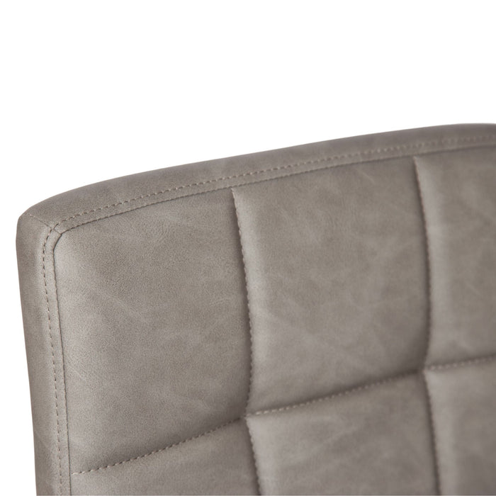 Grace Leatherette Adjustable Height Bar Stool - SET OF 2 - Modern Grey