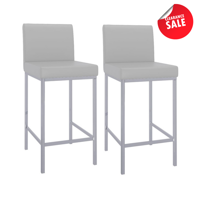 Porto 26" Counter Stool - Grey - Set of 2