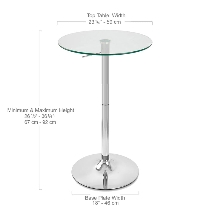 Duran Adjustable Height Bar Table