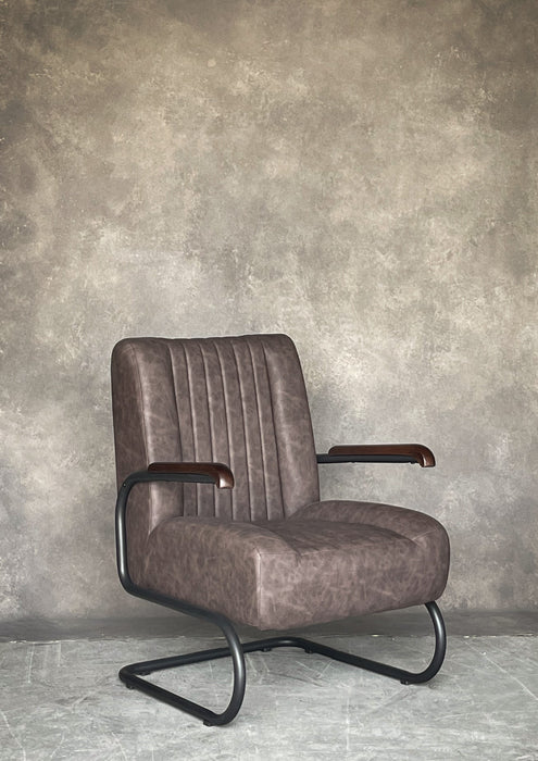 Lucas Accent Chair with ottoman SET - Dark Brown