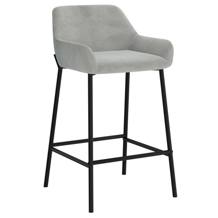 Baily 26" Counter Stool Grey and Black Legs - Set of 2