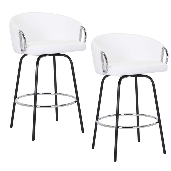 Orion 26" Counter Stool in White - Set of 2