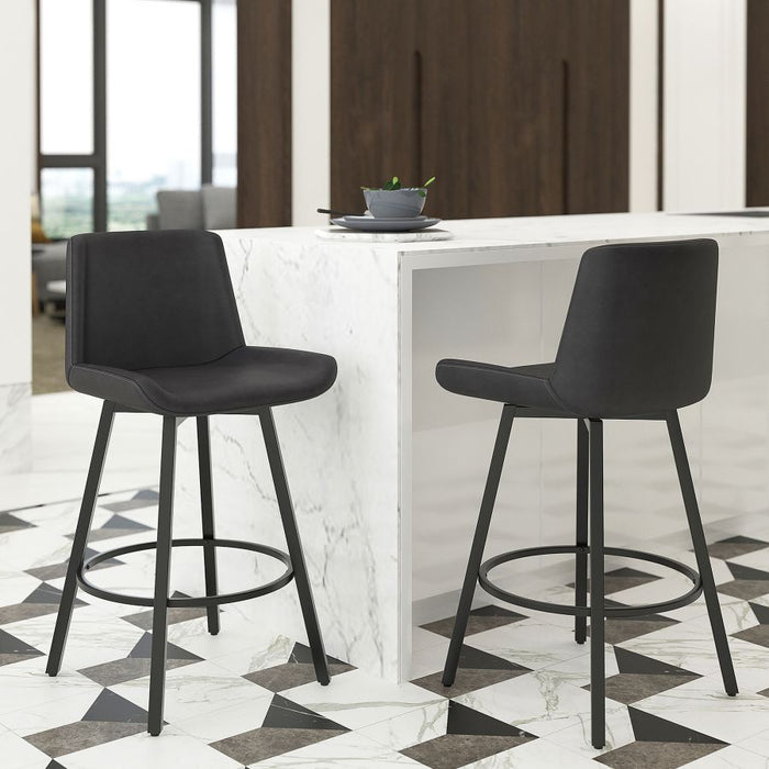 Fern 26" Counter Stool in Vintage Charcoal - Set of 2