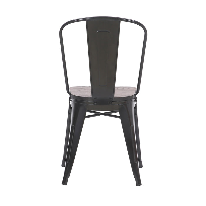 Robert Metal Dining Chair Glossy Black - SET OF 4