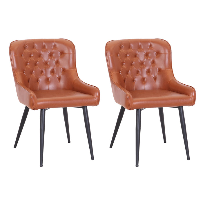 Zoey Leatherette Dining Chair - SET OF 2 (CLEARANCE)