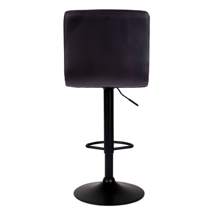 Clementine Adjustable Height Bar Stool - SET OF 2 - Black with Black Base