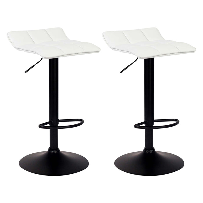 Patricia Adjustable Height Bar Stool - White - SET OF 2