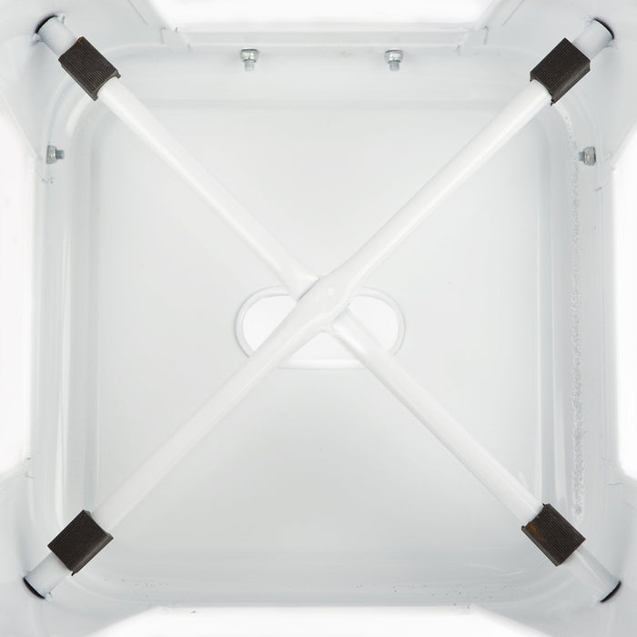 Nixxon 24" Metal Counter Stool Glossy White - SET OF 4