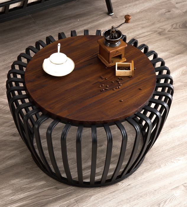 Matteo Coffee Table with Wooden Top