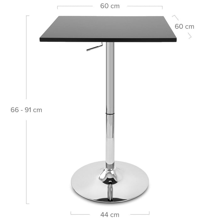 Costa Square Adjustable Height Bar Table