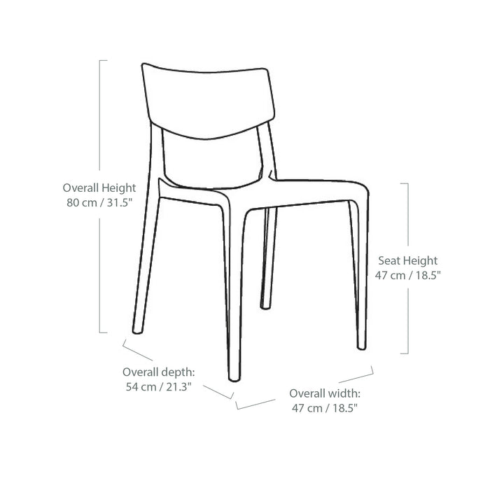 Town Stackable Chair - Moka